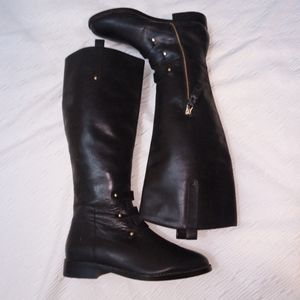Tall leather riding boots